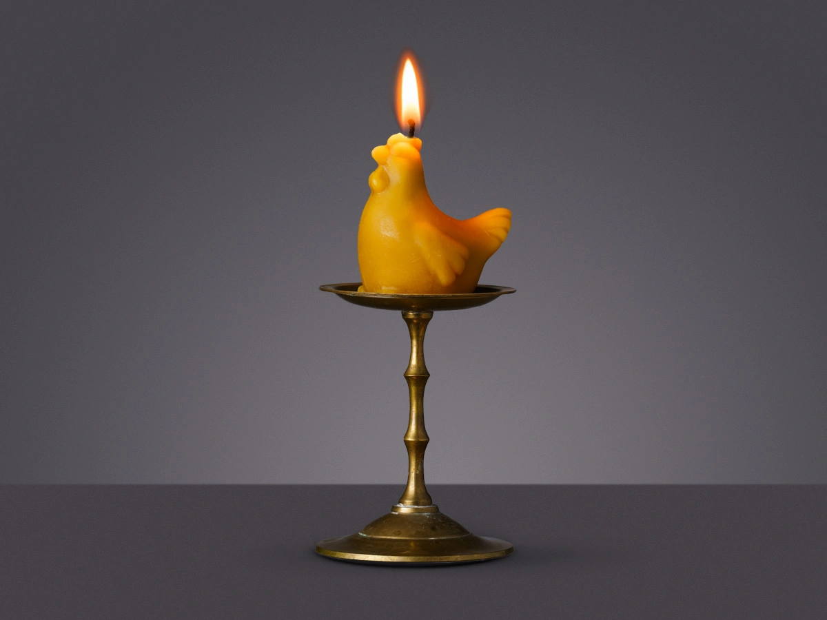 kurka kokoszka z wosku pszczelego